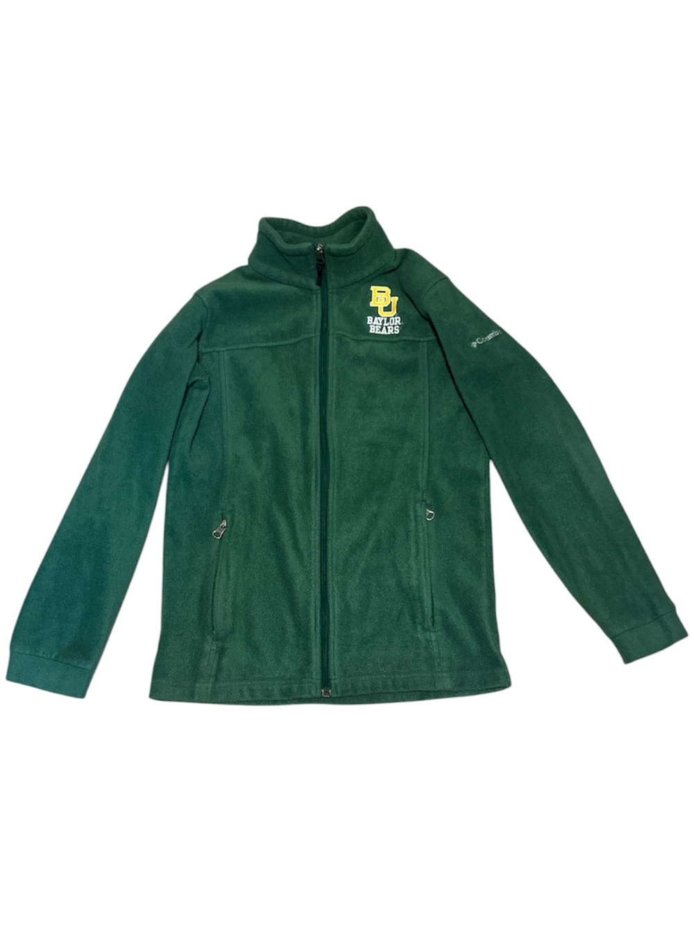 Baylor Bears Large Columbia Green Full‑Zip Fleece Jacket